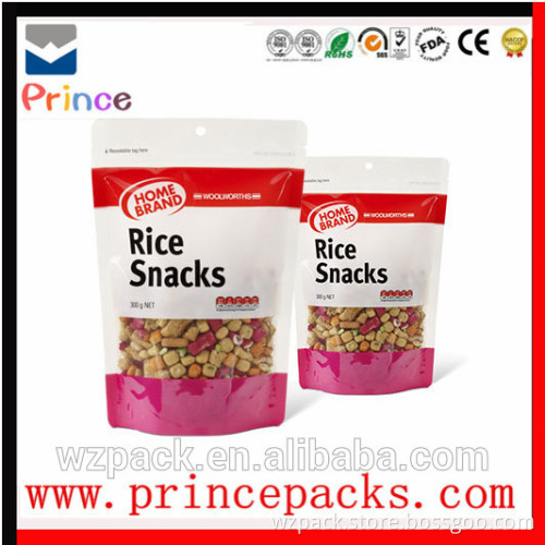 Stand up pouch for snack,Stand up zipper pouch,Ziplock stand up pouch